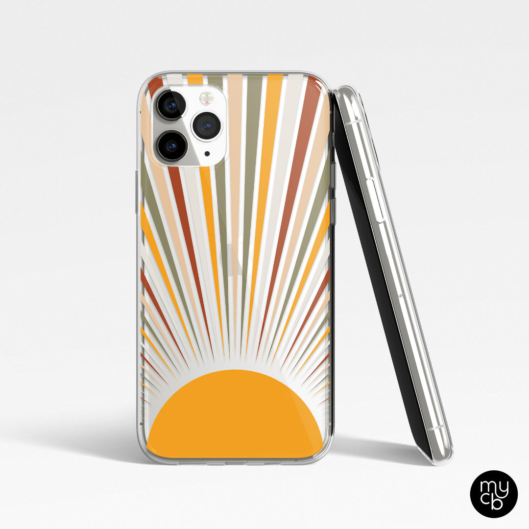 Sun and Rays Clear Phone Case