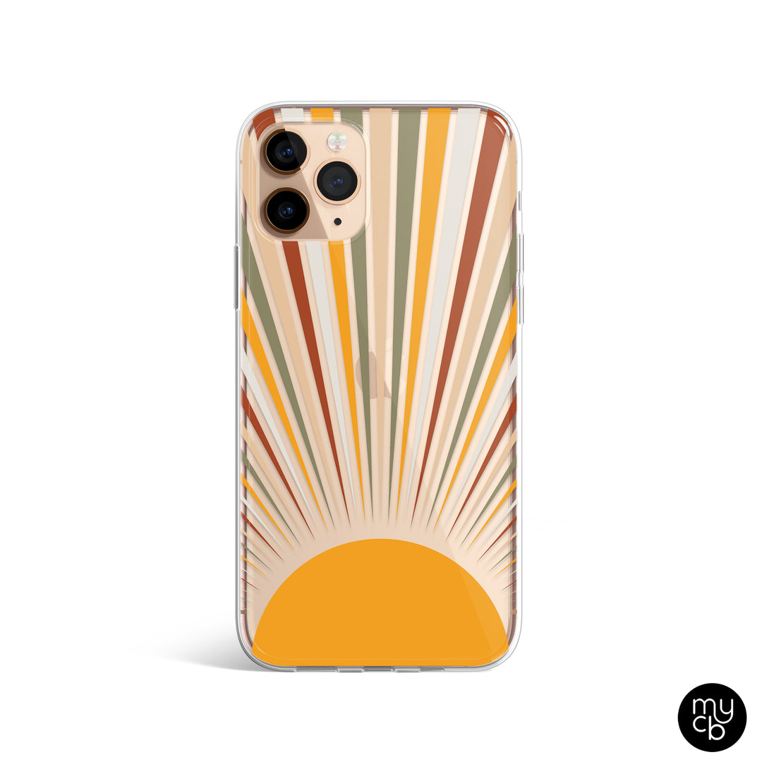 Sun and Rays Clear Phone Case