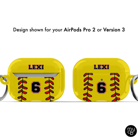 Softball AirPods Case