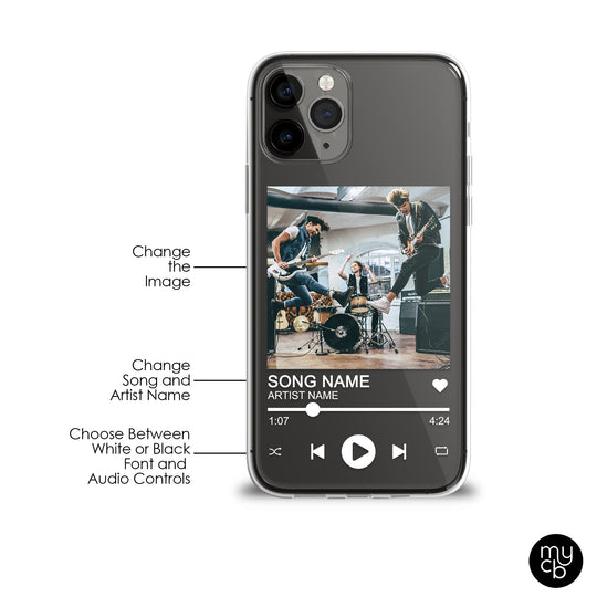 Music Cover Clear Phone Case