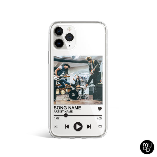 Music Cover Clear Phone Case