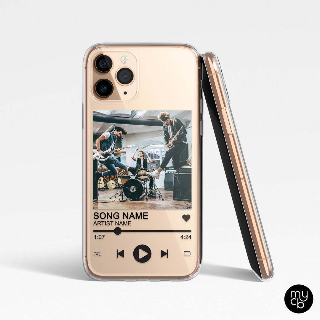 Music Cover Clear Phone Case