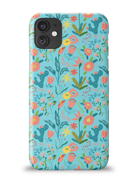 Aqua Floral Phone Case