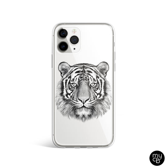 Tiger Face Clear Phone Case