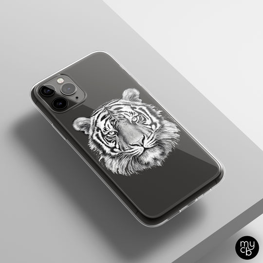 Tiger Face Clear Phone Case