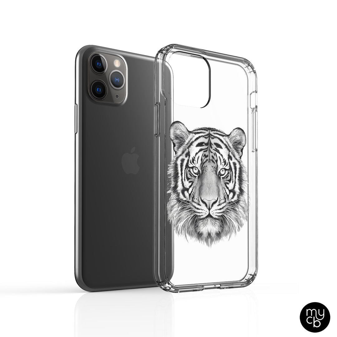 Tiger Face Clear Phone Case