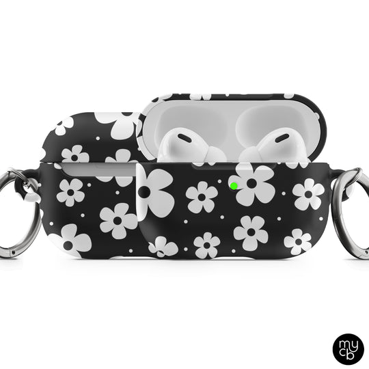 Black Daisies AirPods Case