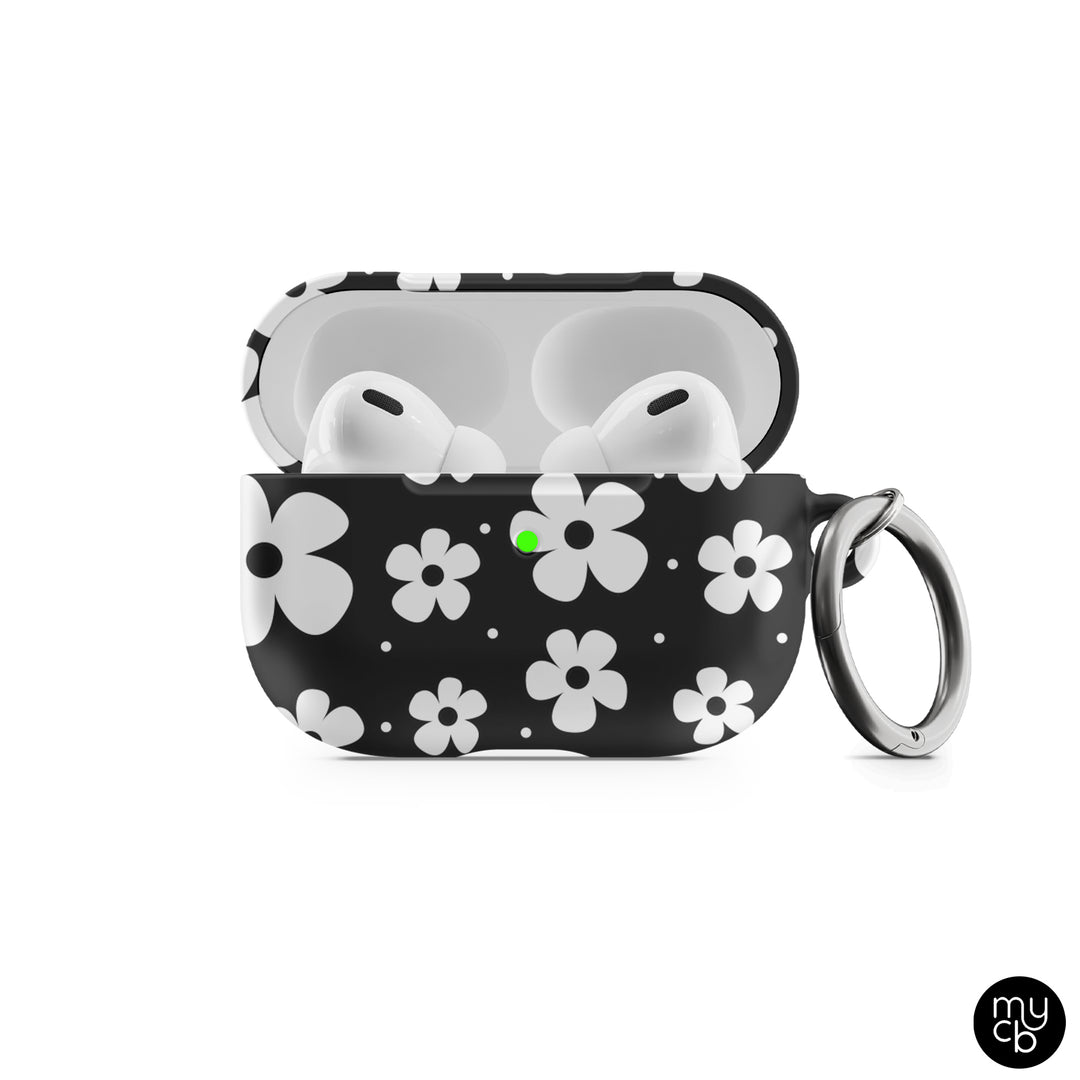 Black Daisies AirPods Case