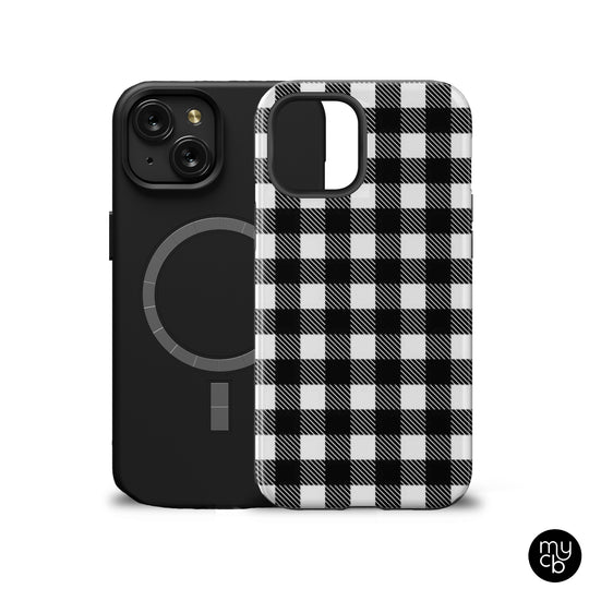 Black Gingham MagSafe Phone Case