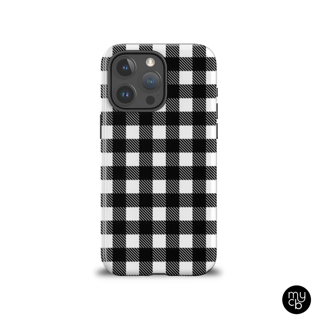 Black Gingham Phone Case