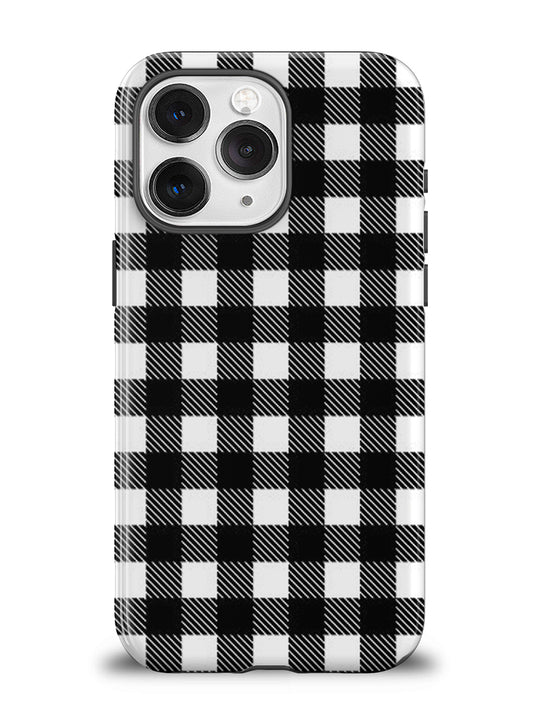 Black Gingham Phone Case