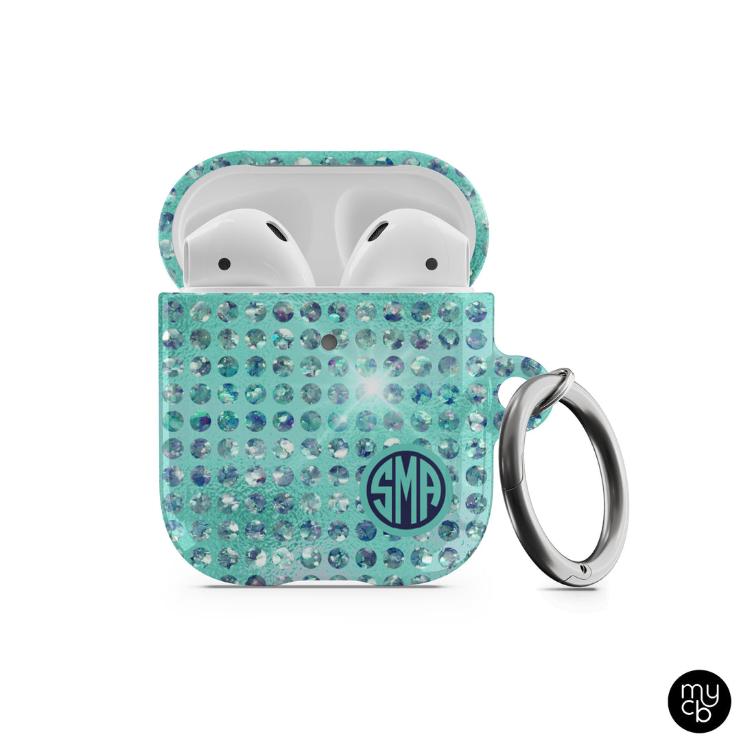 Blue Diamonds AirPods Case