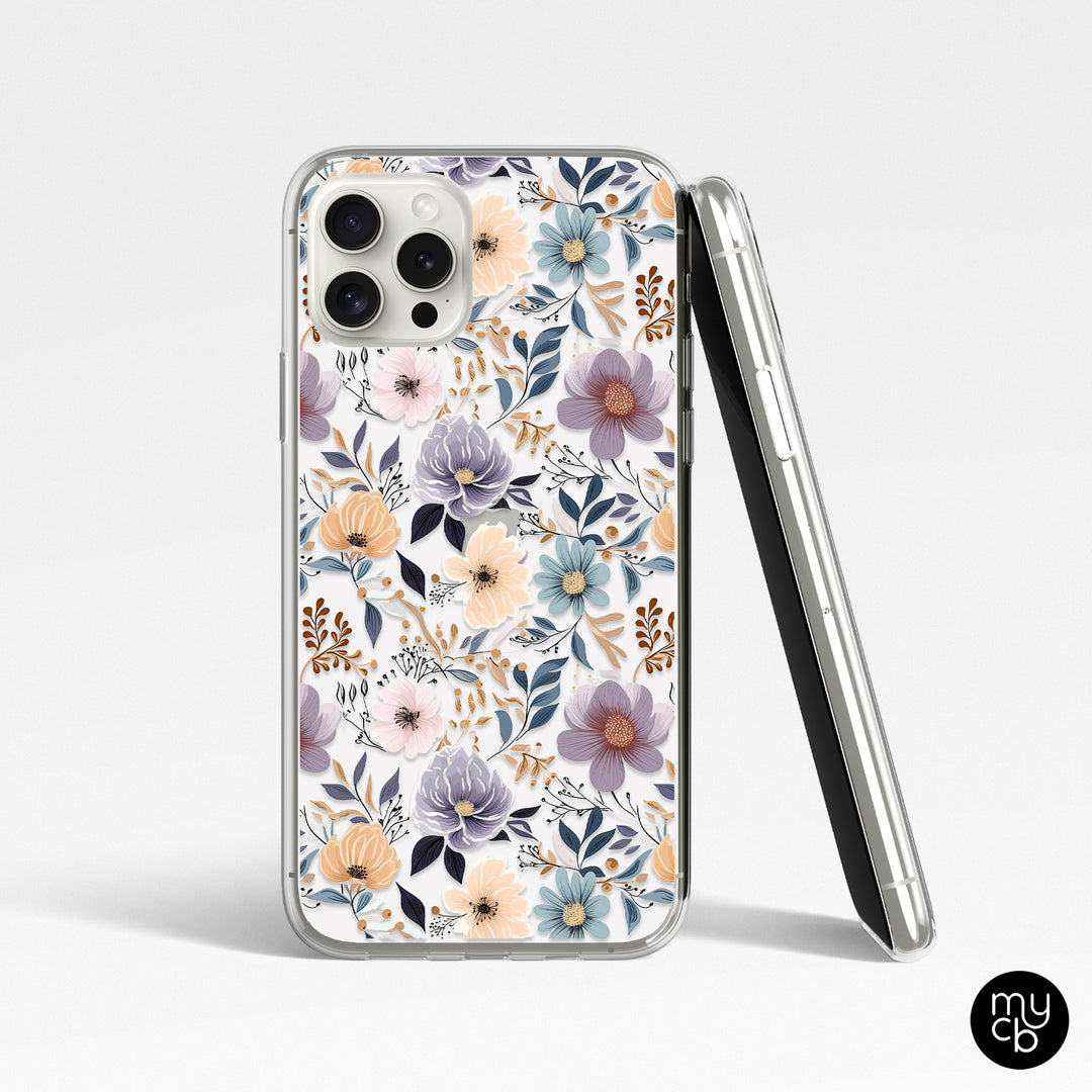 Watercolor Floral Clear Phone Case