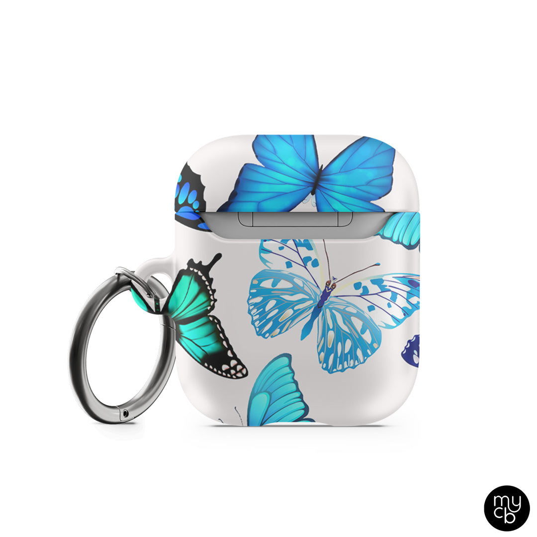 Blue Butterflies AirPods Case