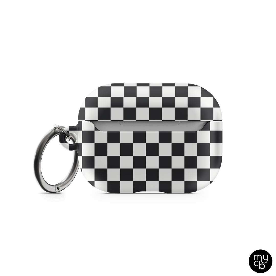 Black and White Checkers AirPods Case