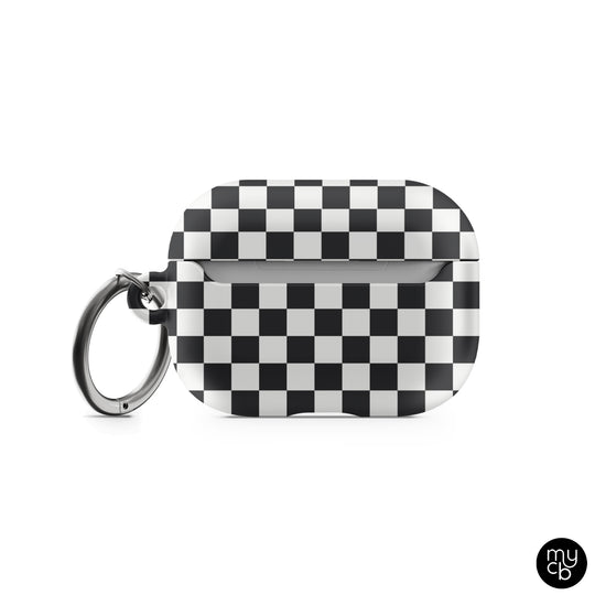 Black and White Checkers AirPods Case