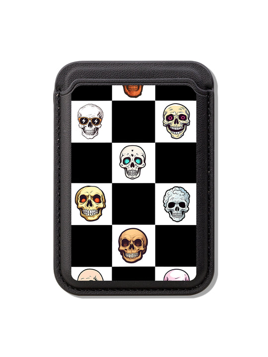 Checkered Skulls MagSafe Wallet