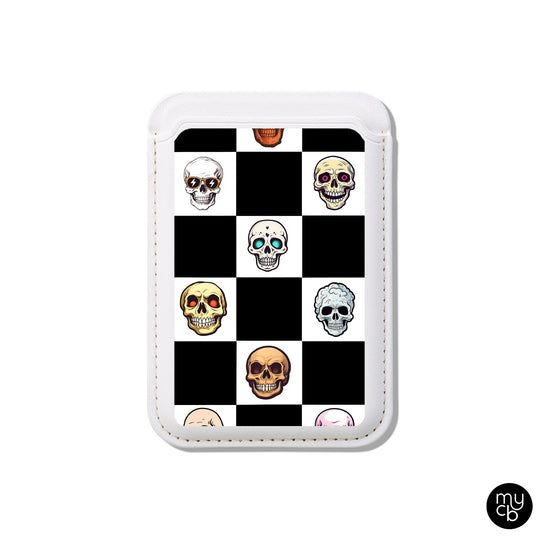 Checkered Skulls MagSafe Wallet