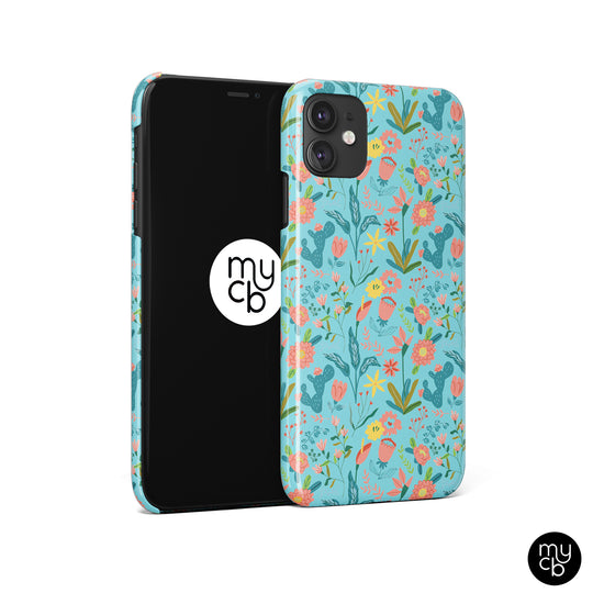 Aqua Floral Phone Case