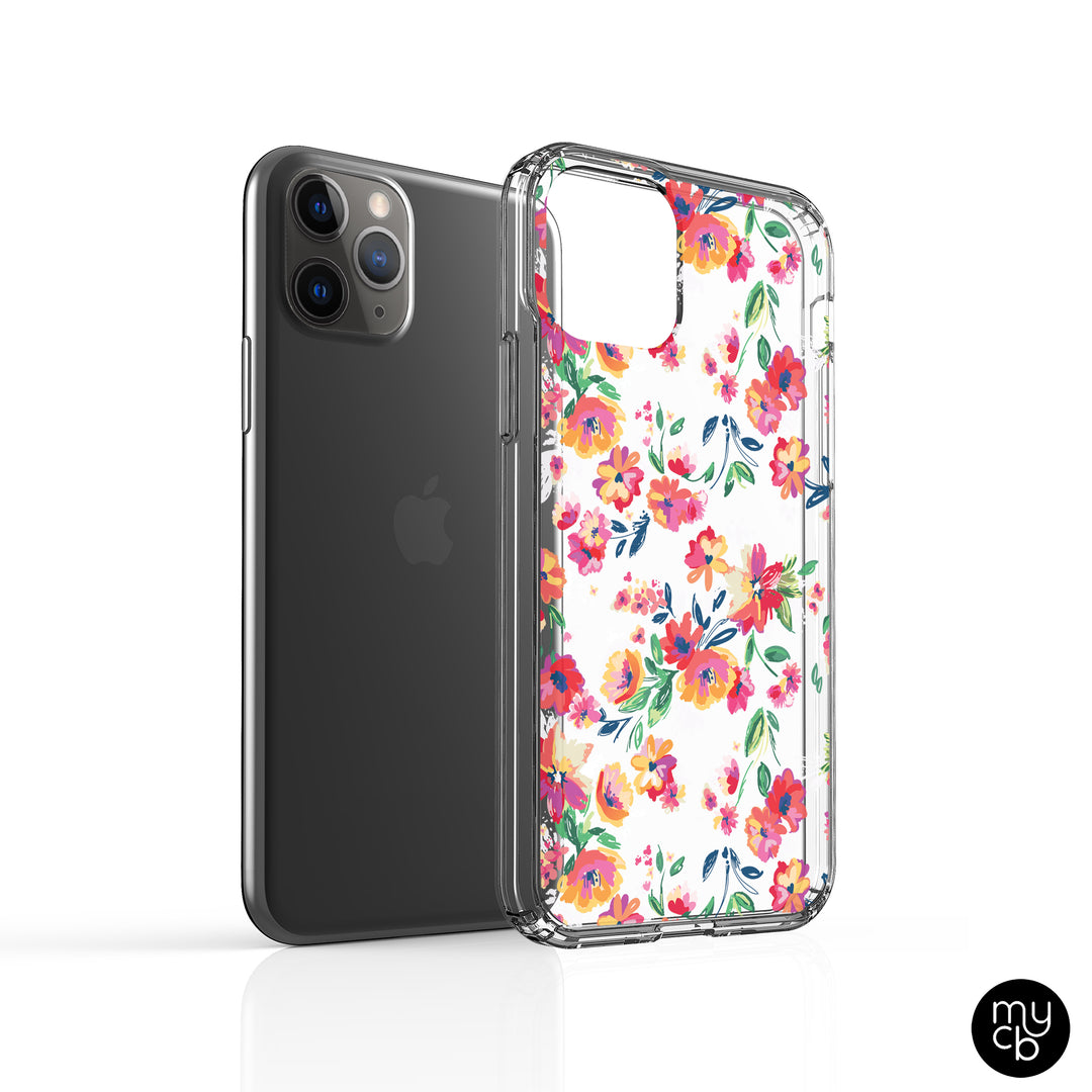 Floral Abstract Clear Phone Case