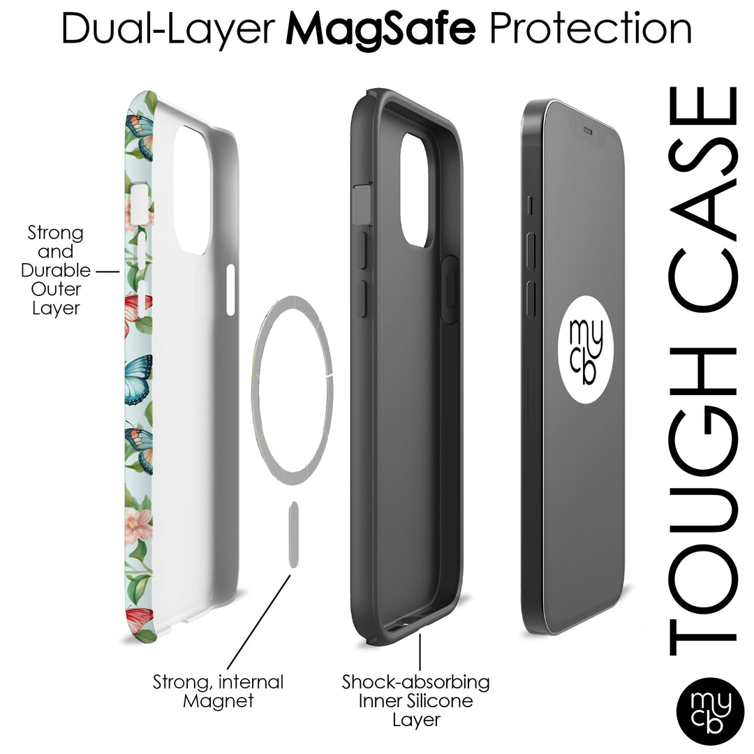 Butterflies Floral MagSafe Phone Case