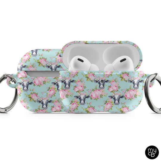 Floral Cow AirPods Case