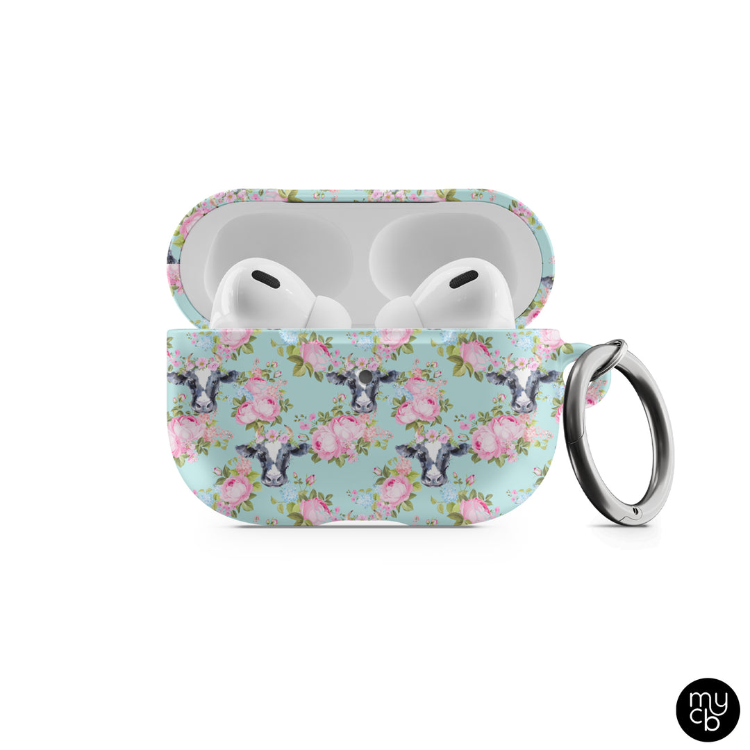 Floral Cow AirPods Case