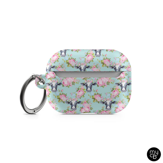 Floral Cow AirPods Case