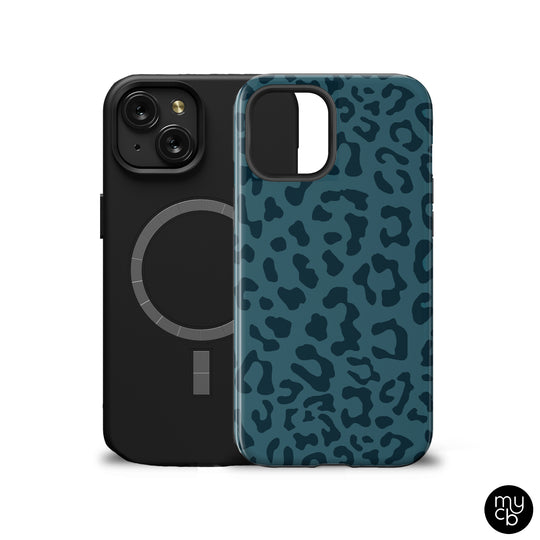 Navy Leopard MagSafe Phone Case