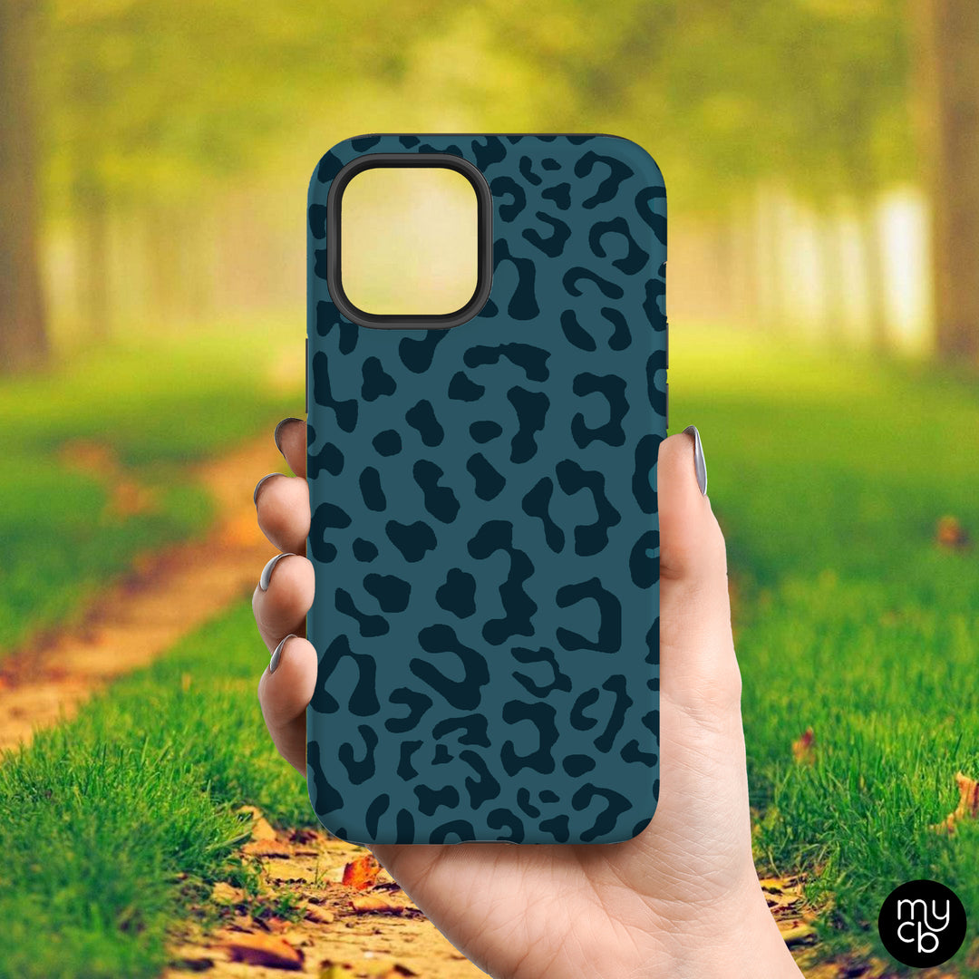 Navy Leopard MagSafe Phone Case