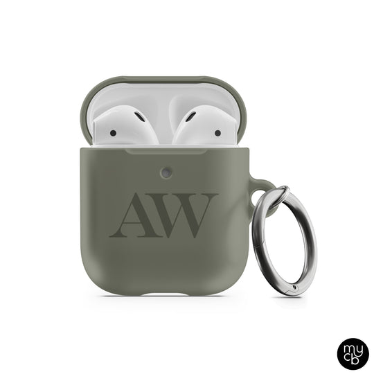 Olive Initials AirPods Case