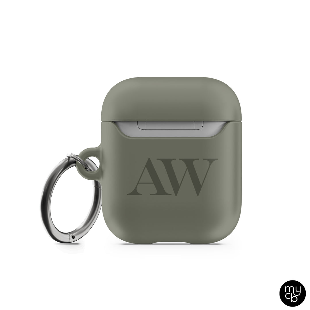 Olive Initials AirPods Case