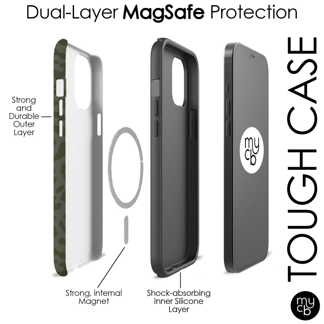 Olive Leopard MagSafe Phone Case