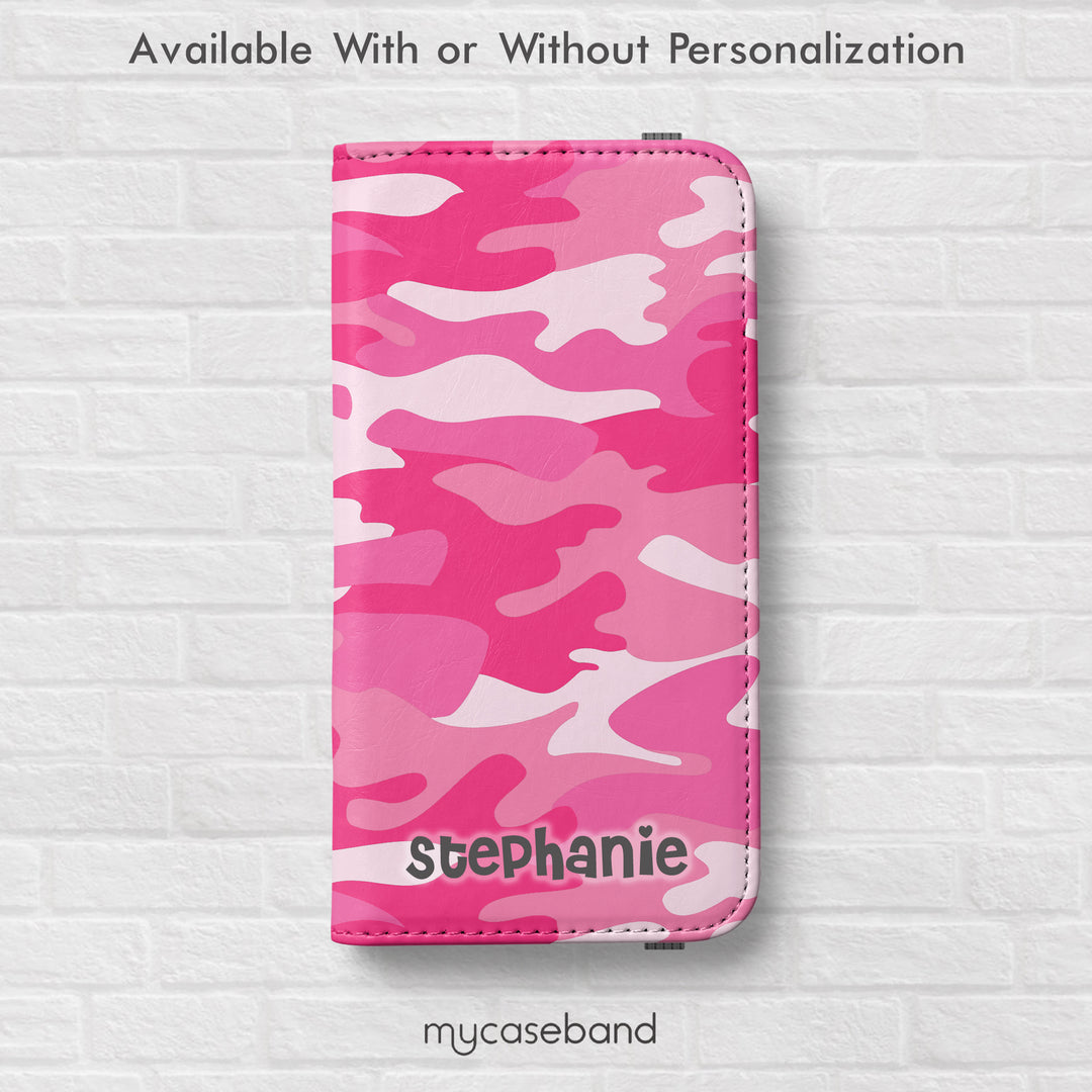 Pink Camo Wallet Phone Case