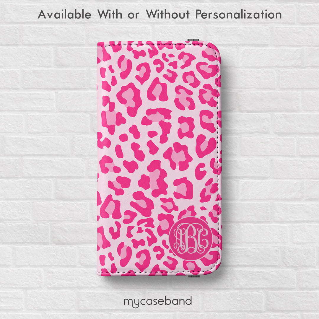 Pink Cheetah Wallet Phone Case