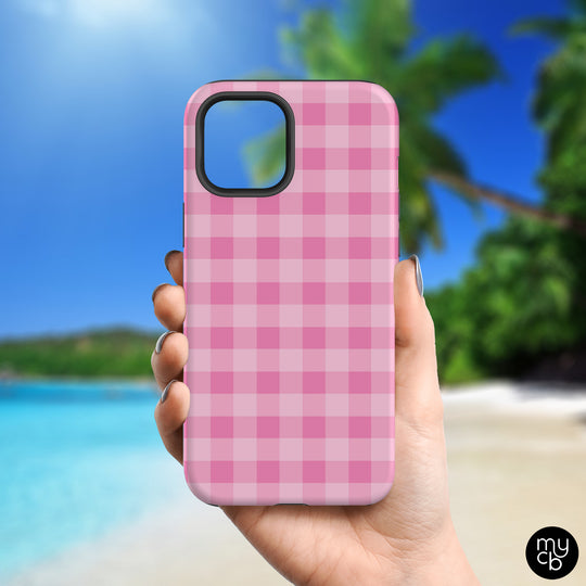 Pink Gingham MagSafe Phone Case