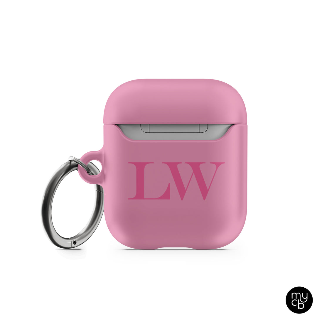 Pink Initials AirPods Case