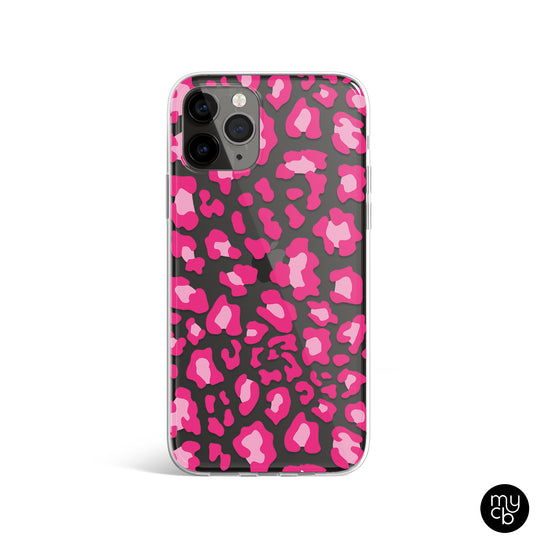 Pink Cheetah Clear Phone Case