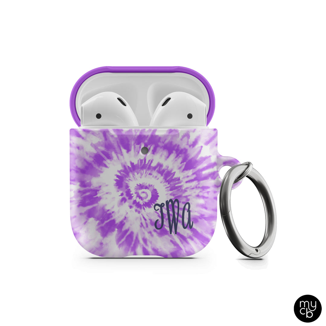 Purple Tie Dye AirPods Case