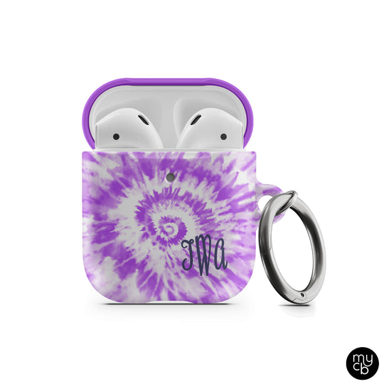 Purple Tie Dye AirPods Case