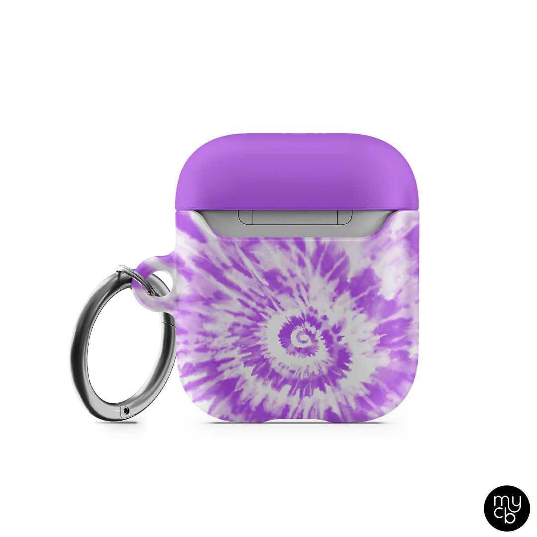 Purple Tie Dye AirPods Case