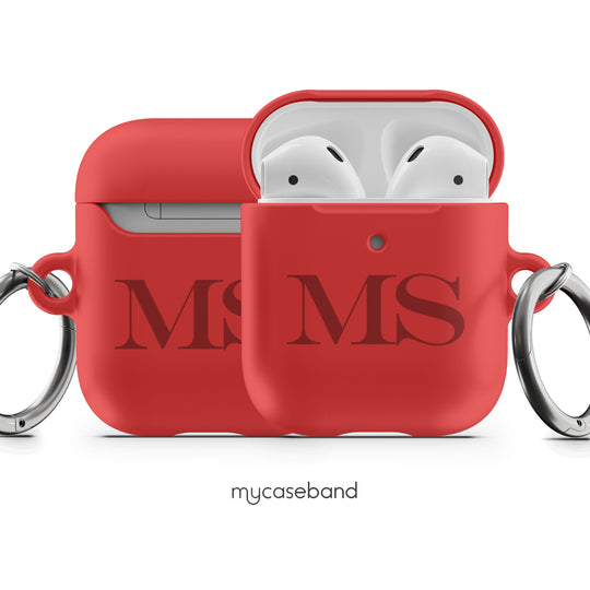 Red Initials AirPods Case