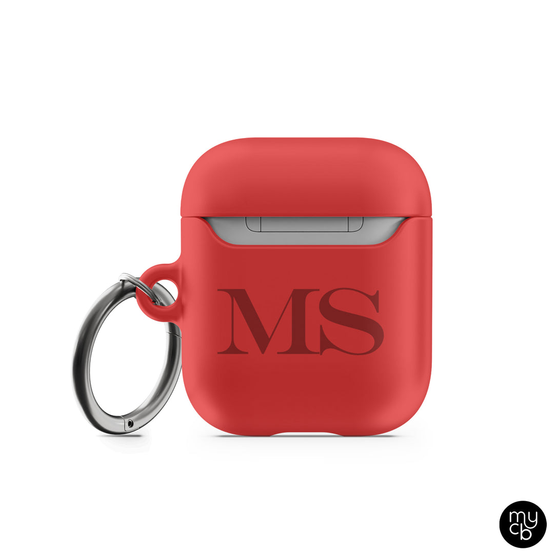 Red Initials AirPods Case