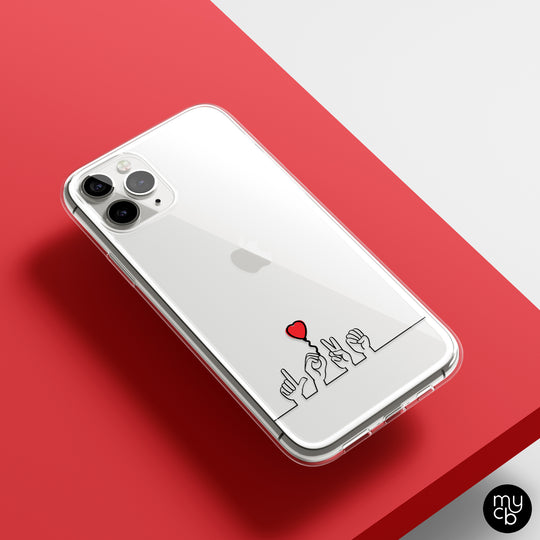 Sign Language Love Clear Phone Case