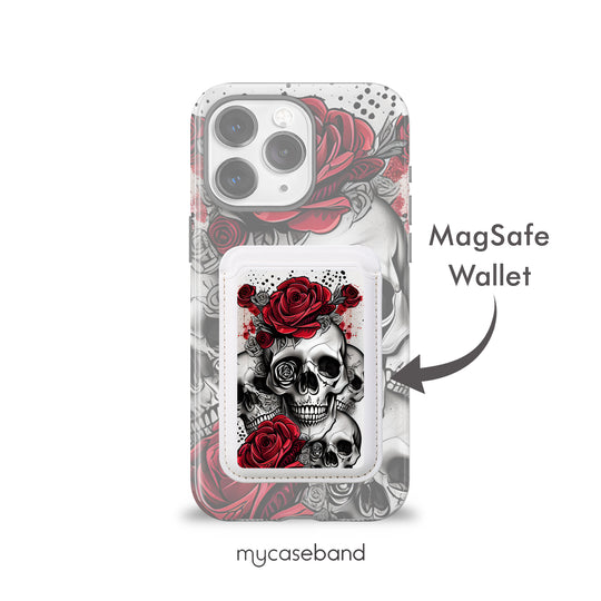 Skull Rose MagSafe Wallet