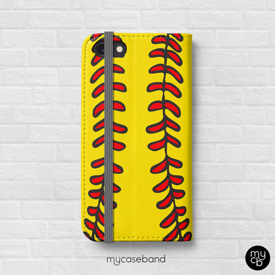 Softball Wallet Phone Case