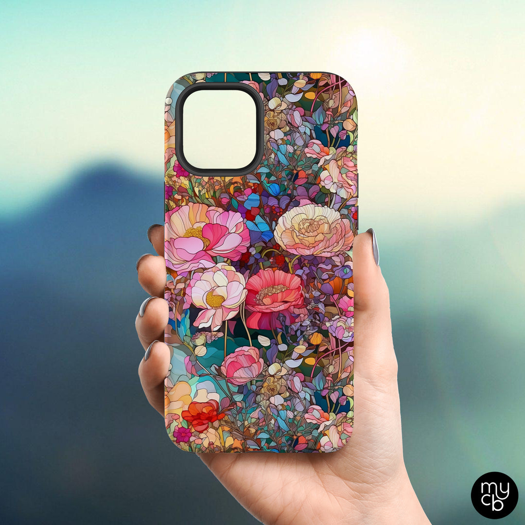 Stained Glass Floral MagSafe Phone Case