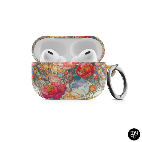 Stained Glass Rose AirPods Case