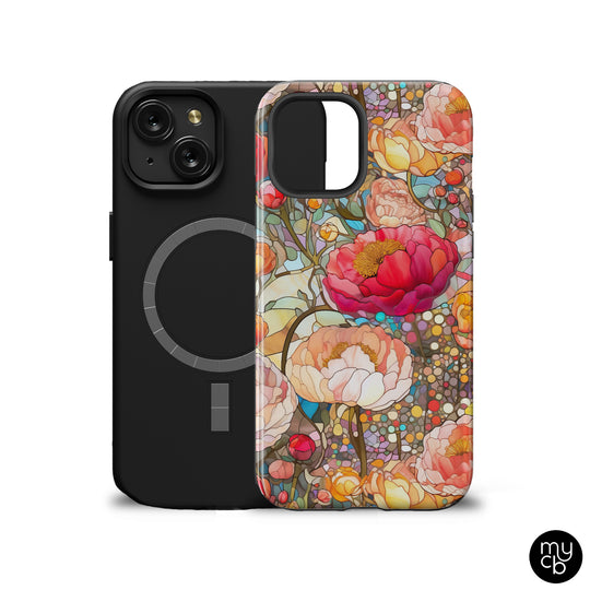 Stained Glass Rose MagSafe Phone Case