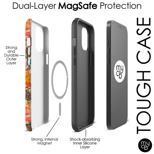 Stained Glass Rose MagSafe Phone Case